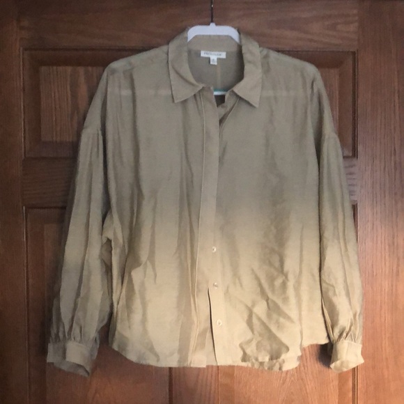 Tan oversized linen button down shirt from Target brand - Prologue, size medium - Picture 6 of 6
